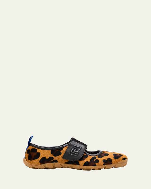 Leopard Mary Jane Ballerina Sneakers